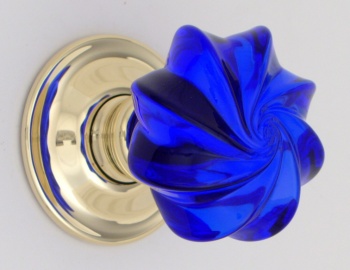 Whirl Glass Door Knobs